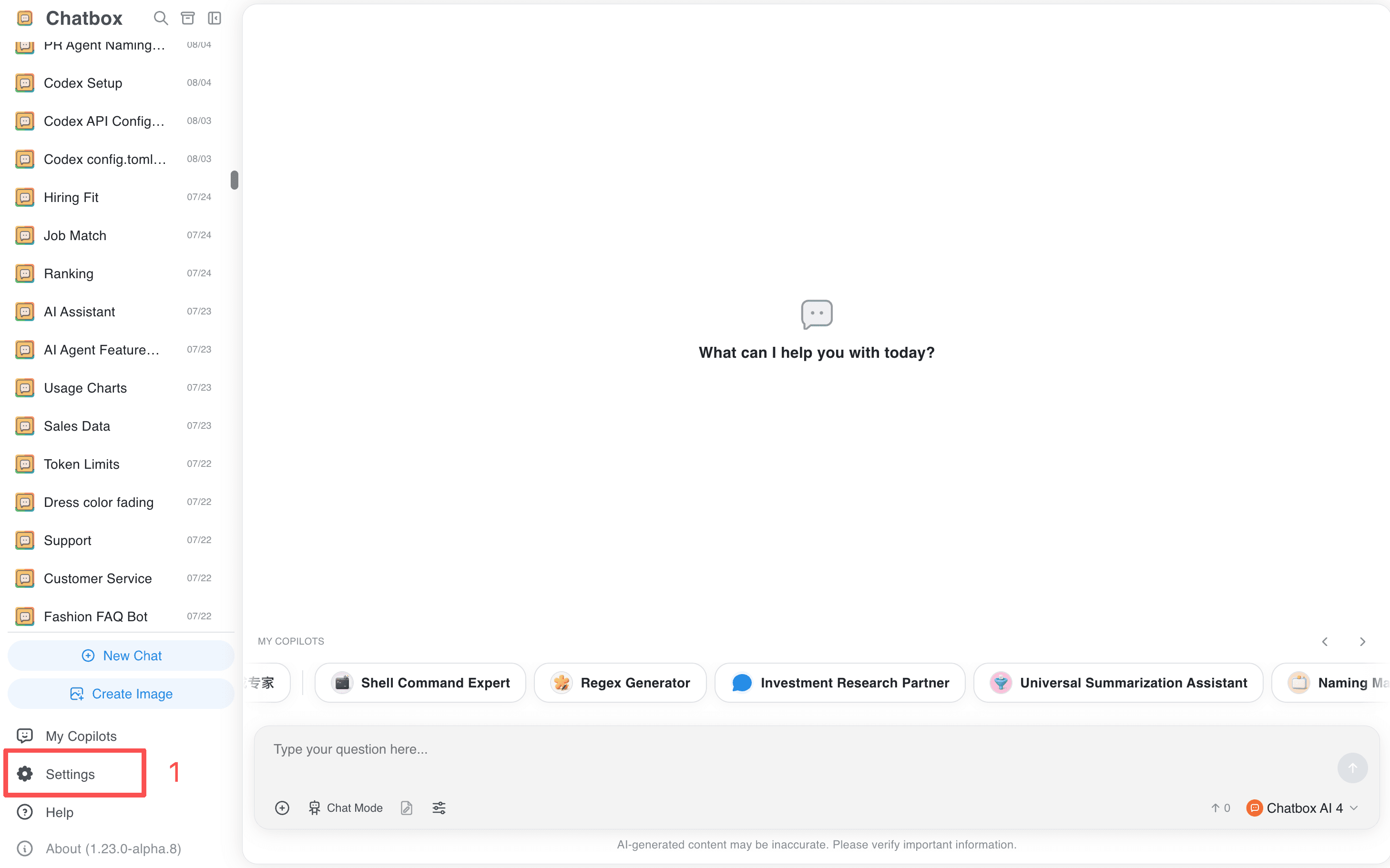 Open Xiaomi MiMo provider settings (Desktop)